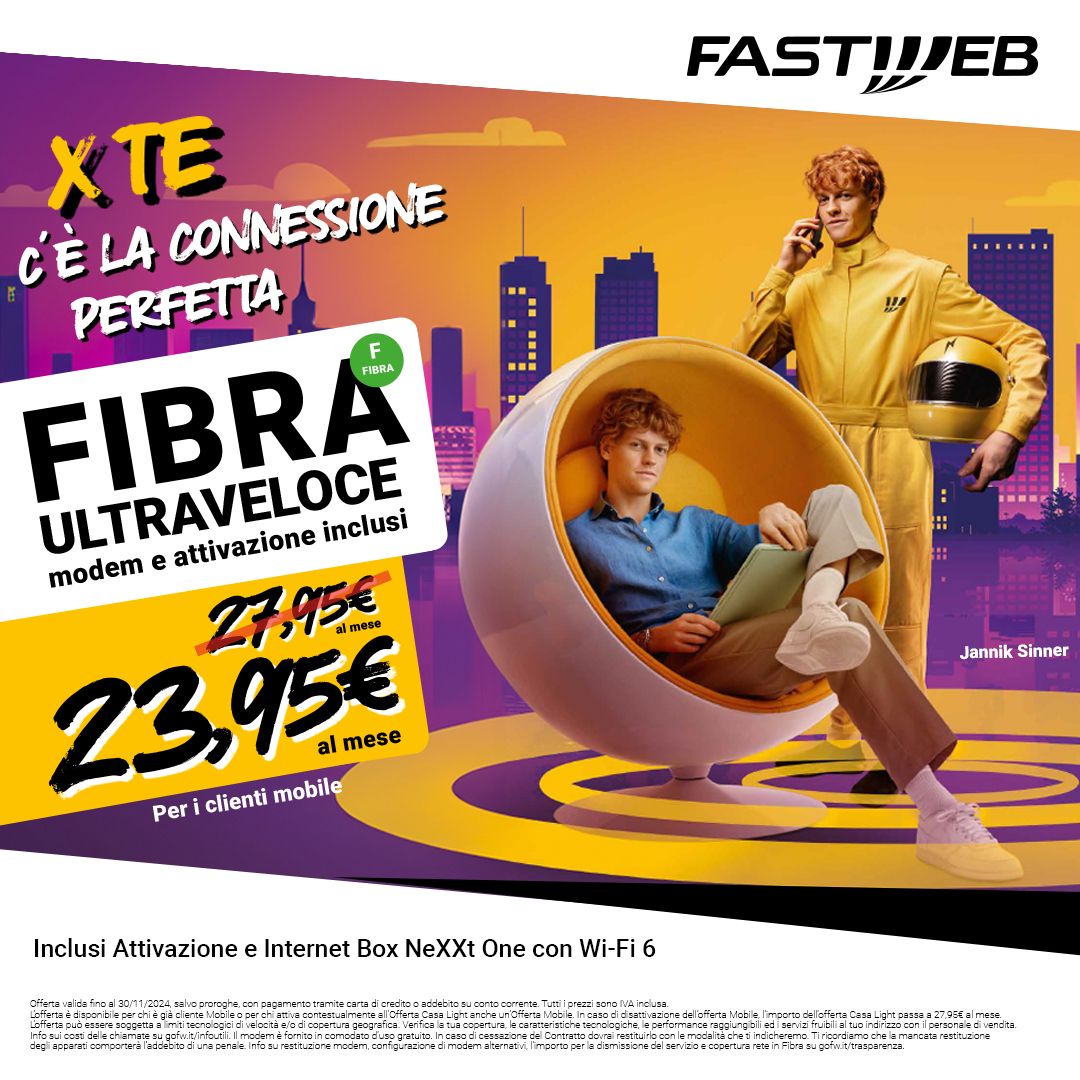 Fastweb fibra convergente 23.95